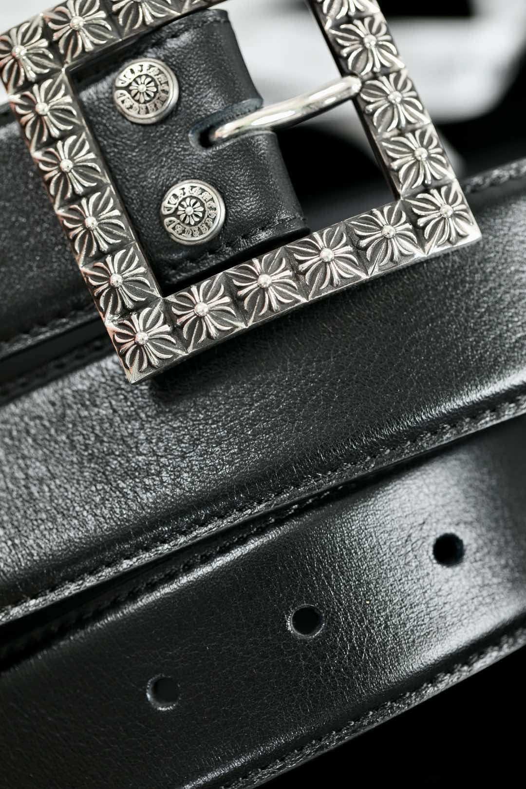 CH｜Square Buckle Leather Belt