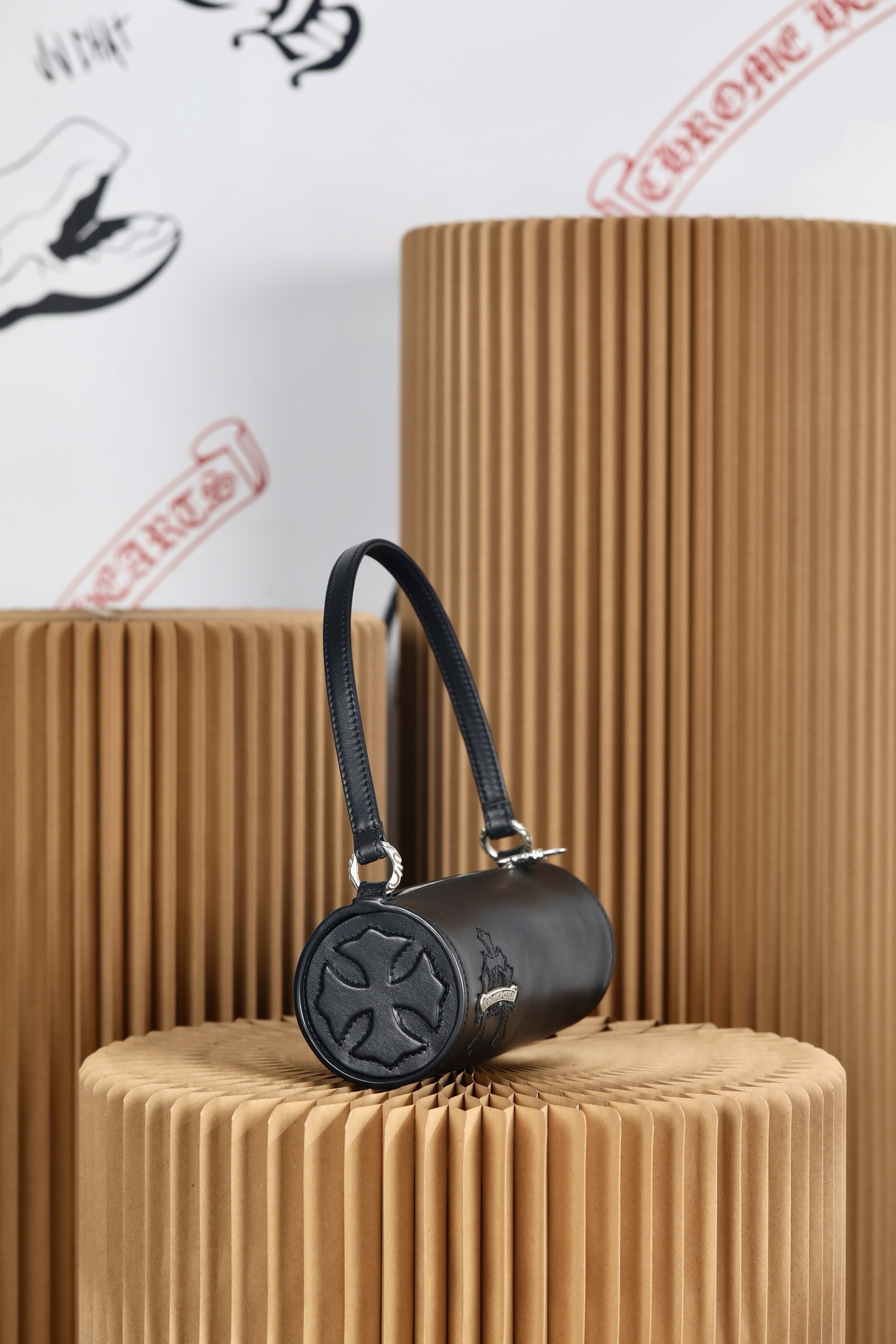 CH Mini Pure Black Cylindrical Bag