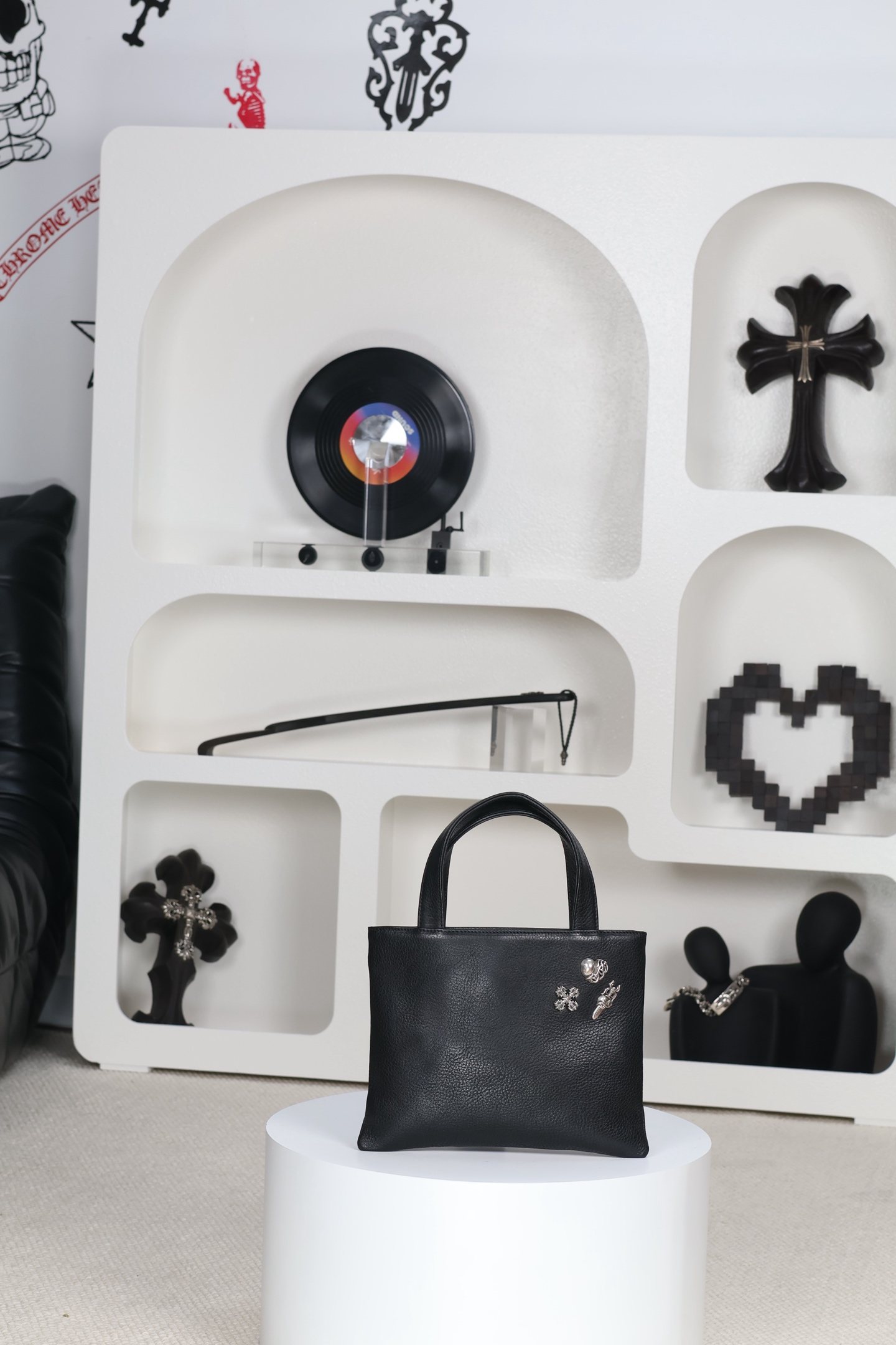 CH｜Chocolate Brûlée Three-Silver Handbag