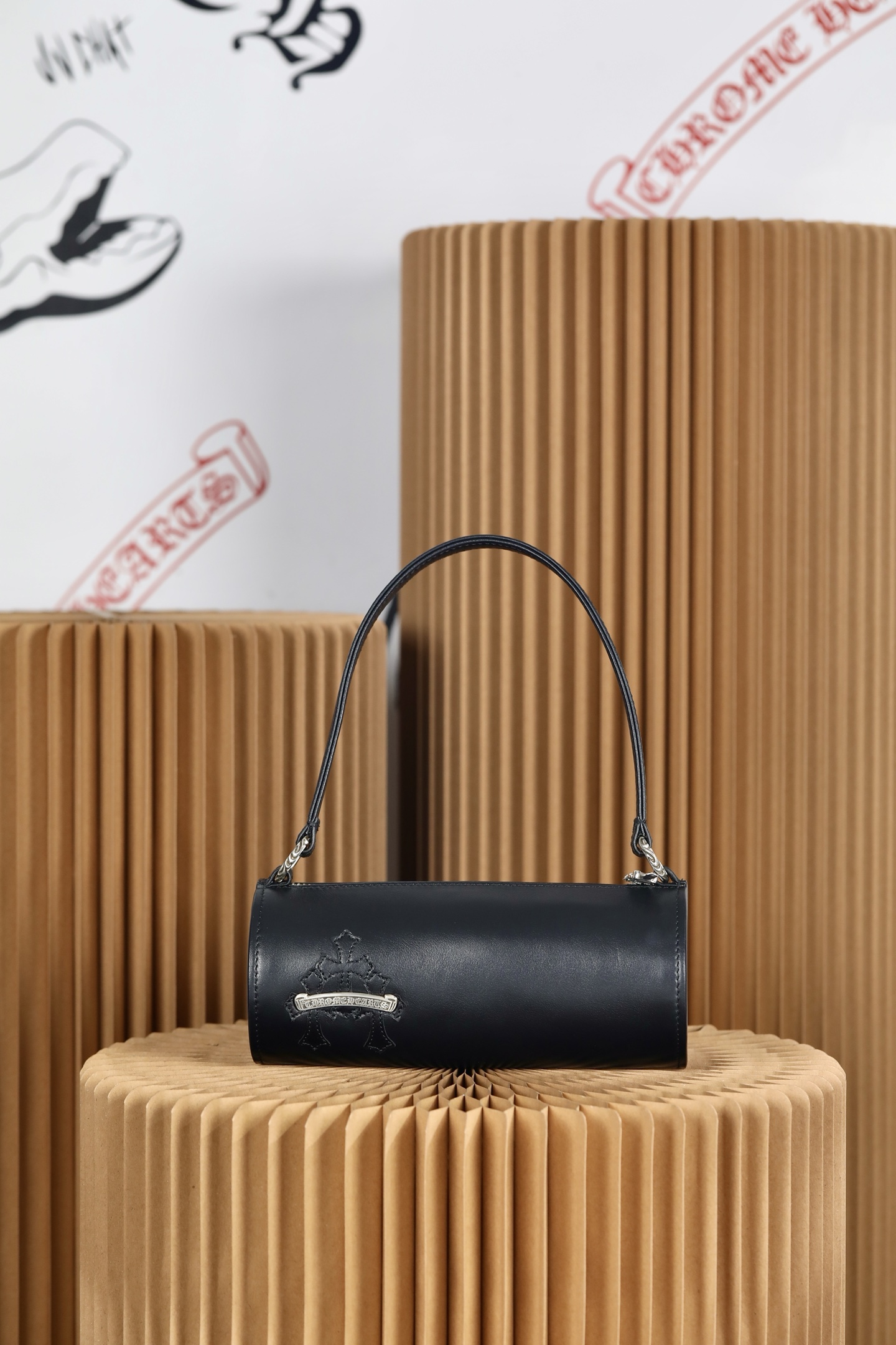 CH Mini Pure Black Cylindrical Bag