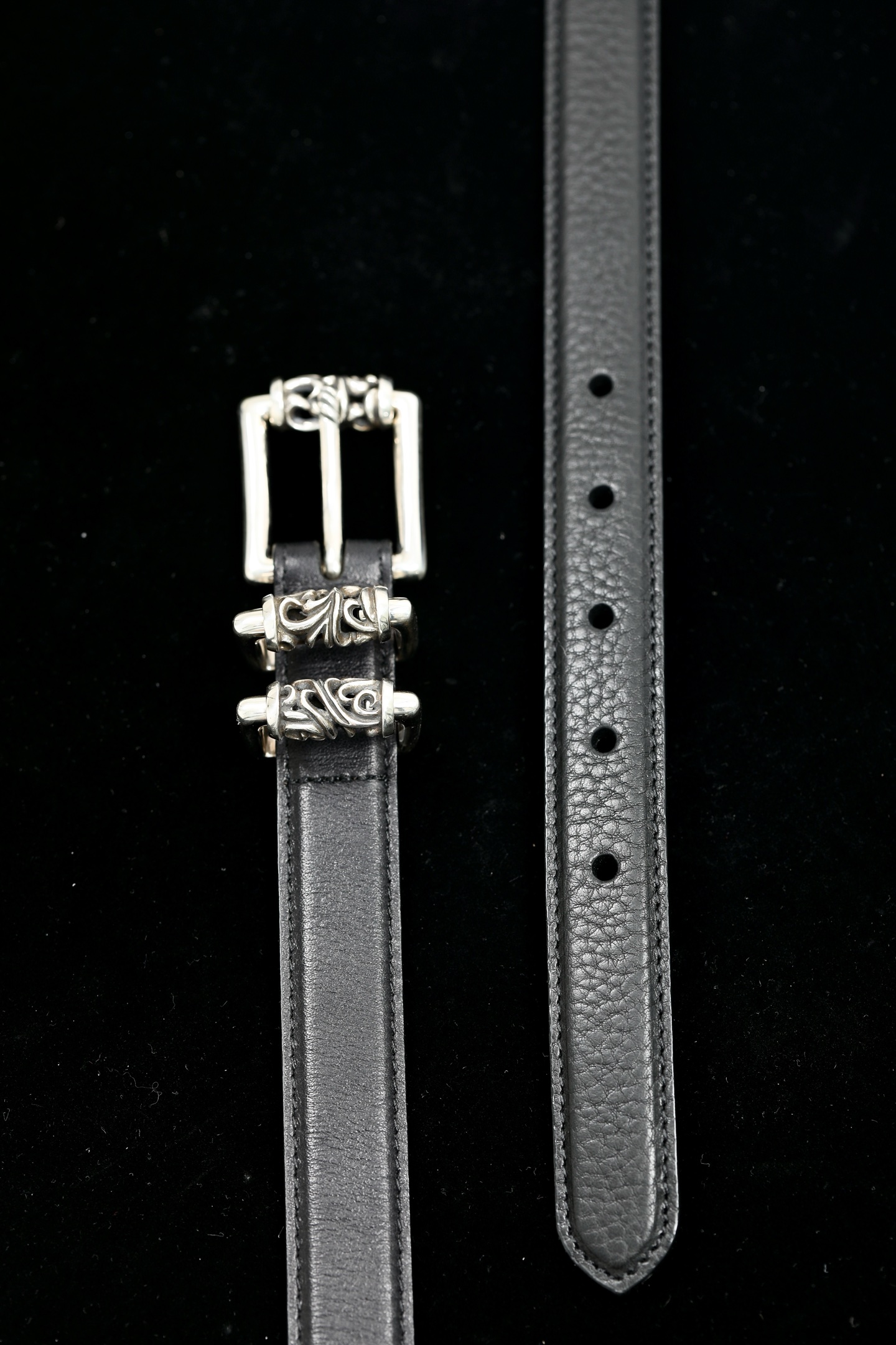 CH｜Mini Narrow Rattan Rolled Leather Belt