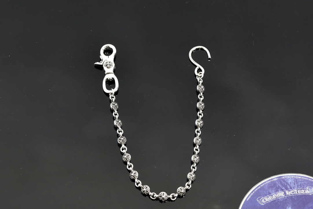 CH｜Cross-shaped beaded clasp + S-shaped clasp, 14 beads