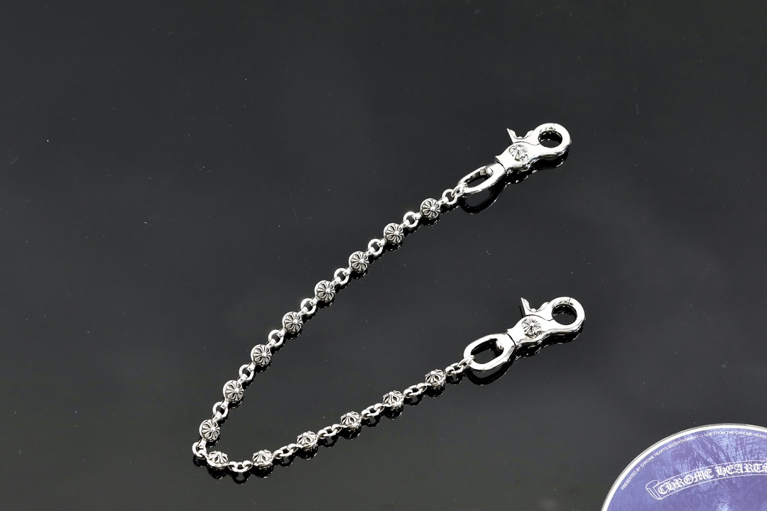 CH｜Cross-shaped beaded double hook clasp, 14 beads