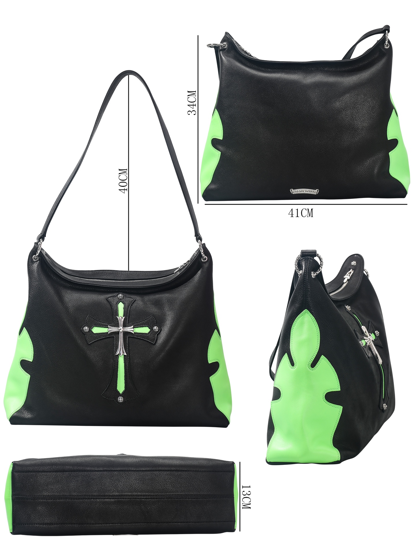 CH｜Black and Green Little Lyon Shoulder/Crossbody Bag