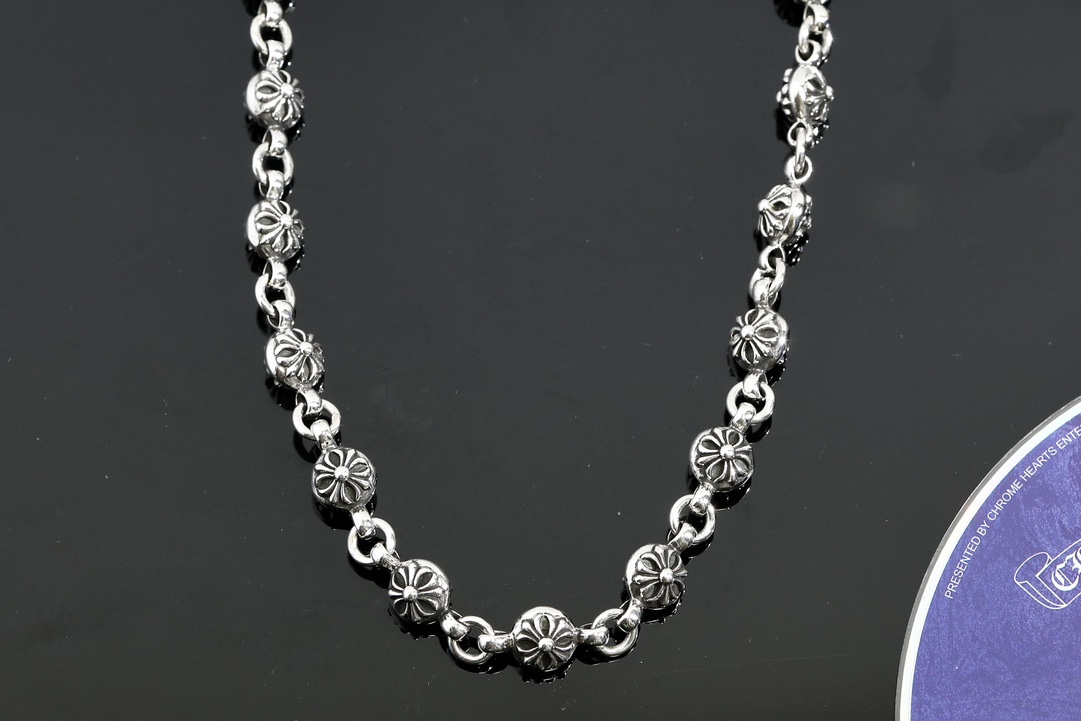 CH｜Cross-shaped beaded double hook clasp, 14 beads