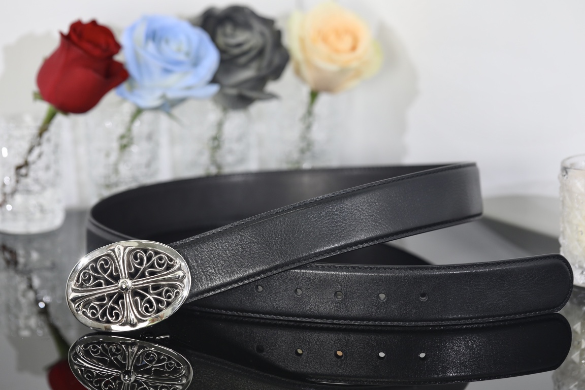 CH | Classic Cross Oval Leather Belt
