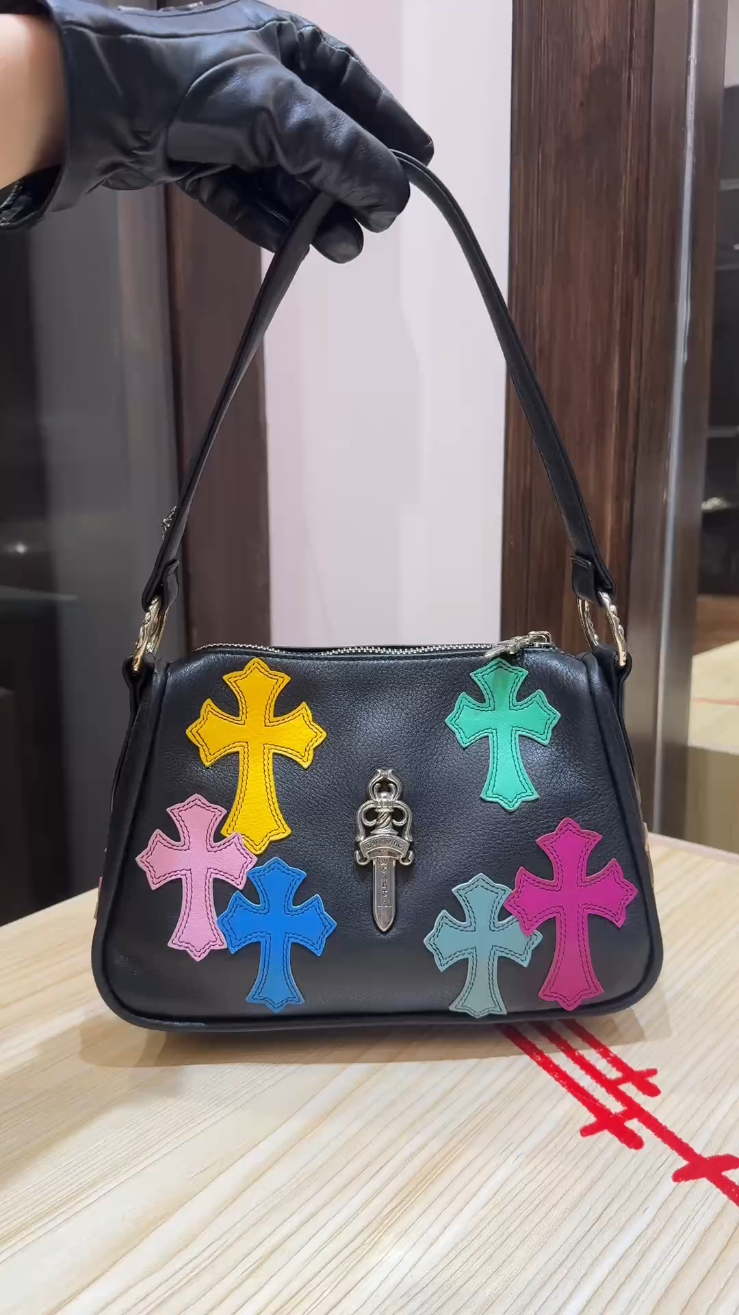 CH_ Small Colorful Cross Chicken Nugget Shoulder Bag