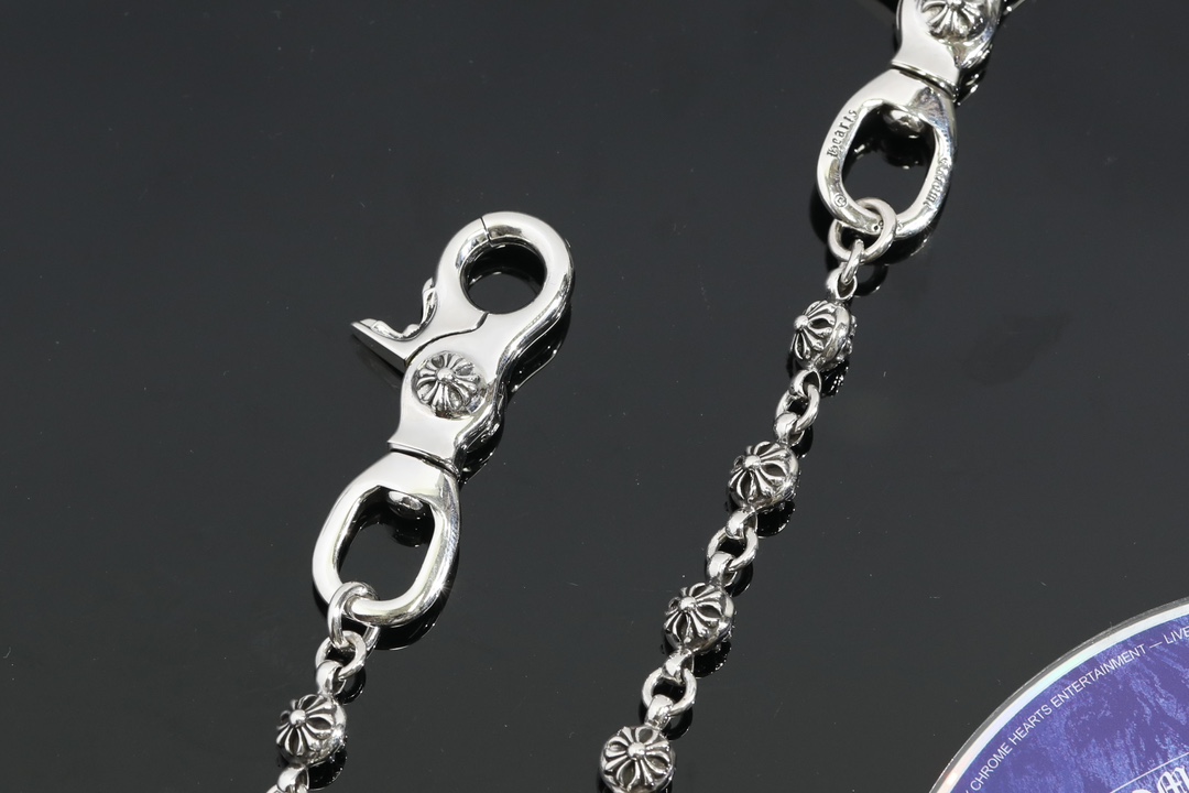 CH｜Cross-shaped beaded double hook clasp, 14 beads