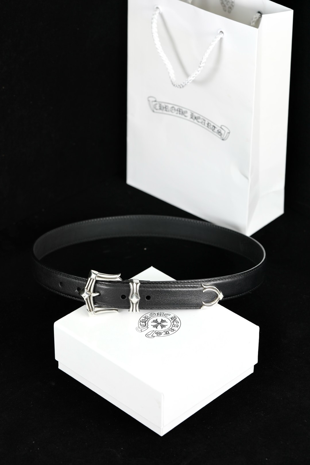 CH｜Crossbone Leather Belt