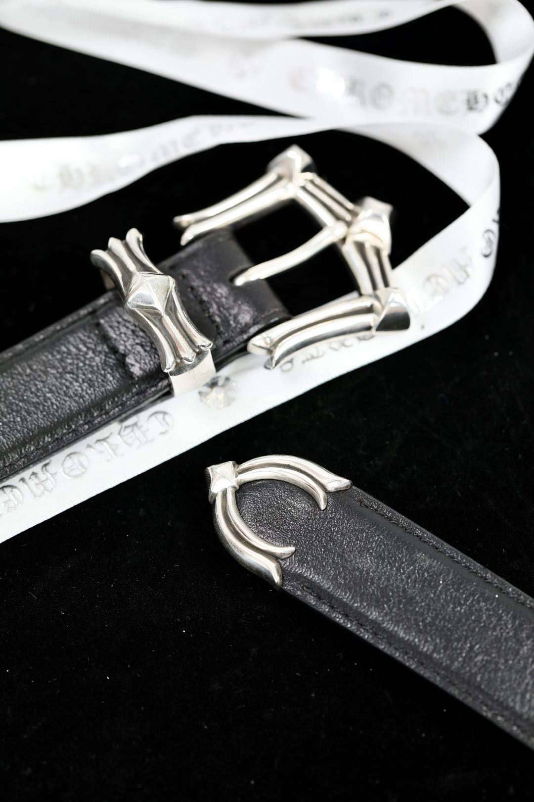 CH｜Crossbone Leather Belt