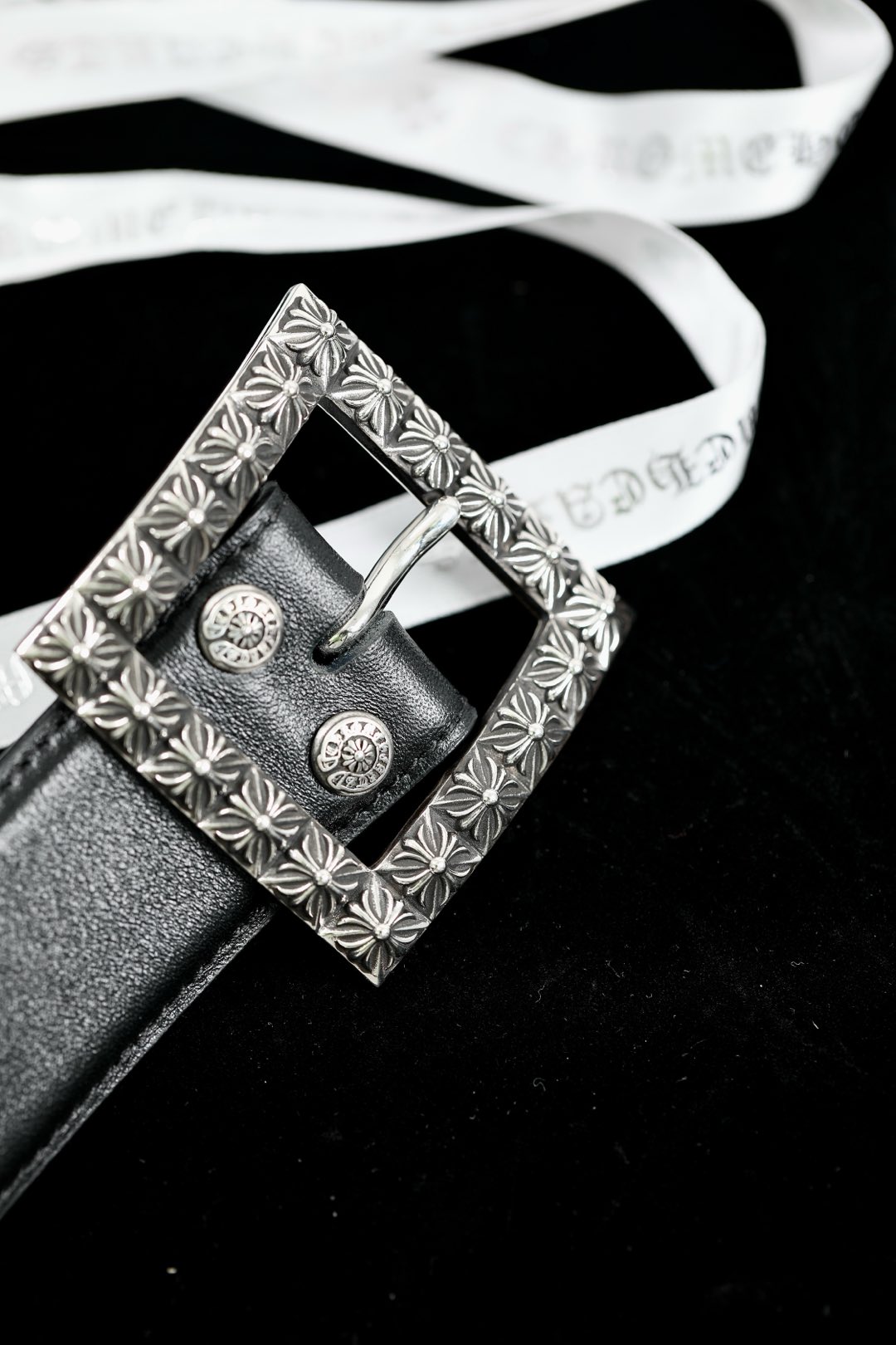 CH｜Square Buckle Leather Belt