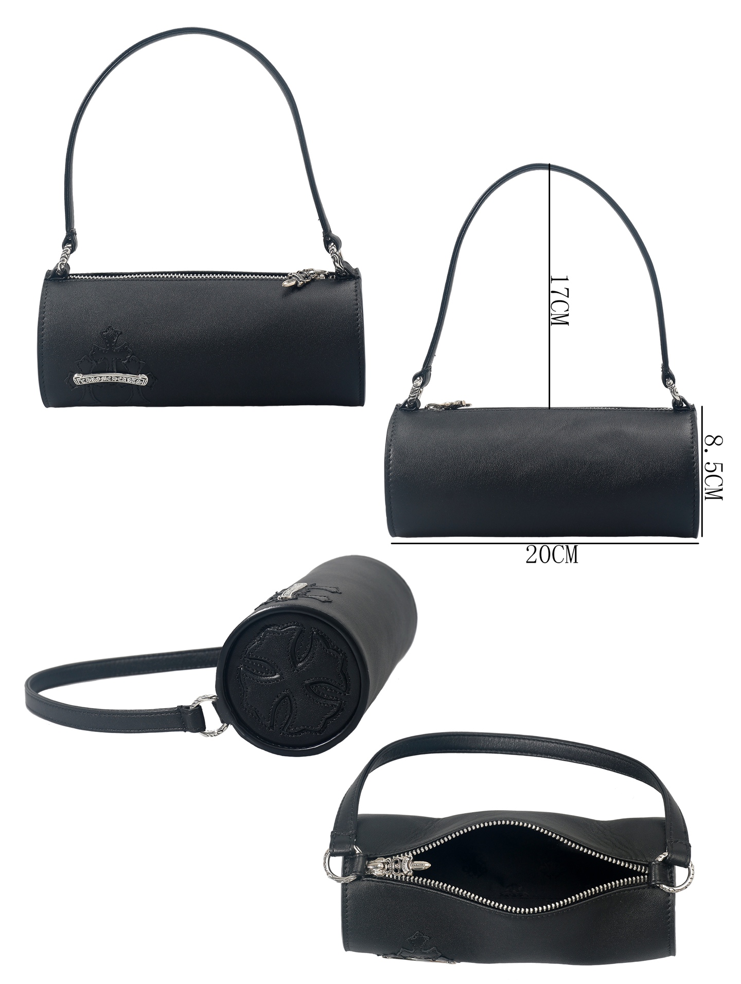 CH Mini Pure Black Cylindrical Bag