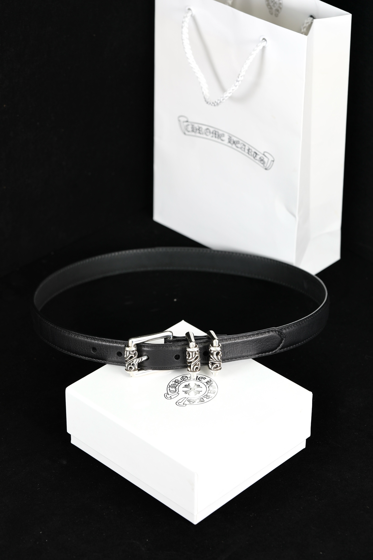 CH｜Mini Narrow Rattan Rolled Leather Belt