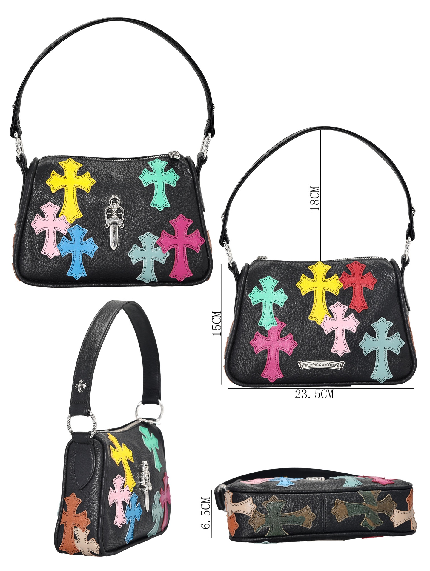CH_ Small Colorful Cross Chicken Nugget Shoulder Bag