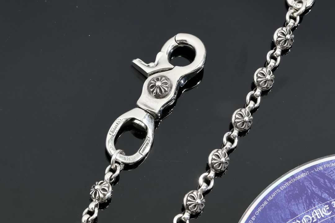 CH｜Cross-shaped beaded clasp + S-shaped clasp, 16 beads