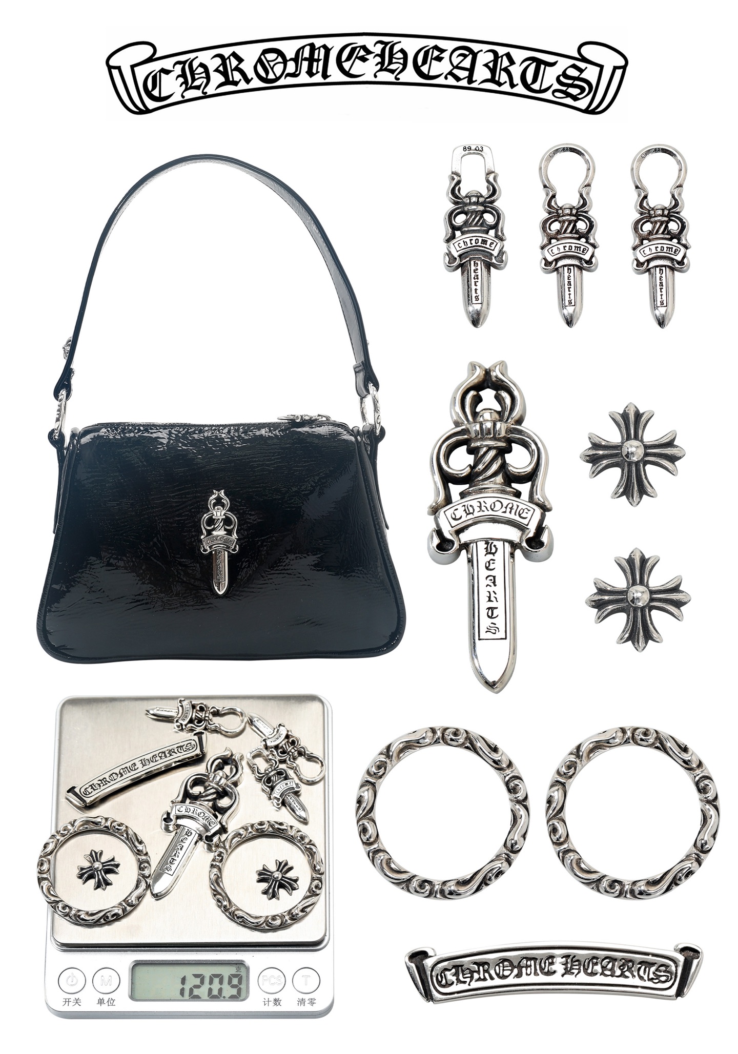 CH Chrome Hearts Chicken Nuggets Shoulder Bag