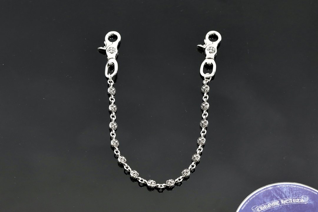 CH｜Cross-shaped beaded double hook clasp, 14 beads