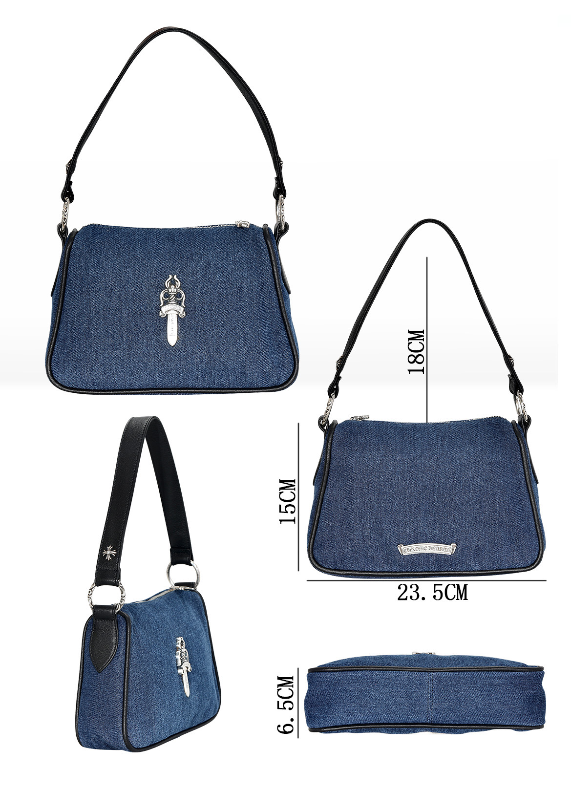 CH_ Small Denim Chicken Nugget Shoulder Bag