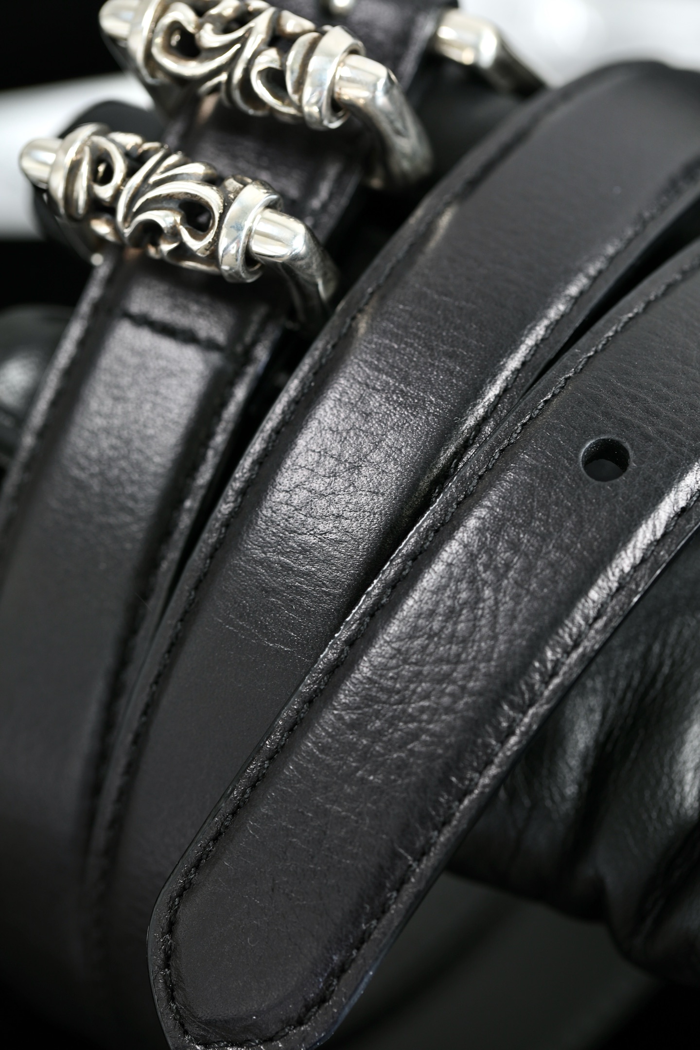 CH｜Mini Narrow Rattan Rolled Leather Belt