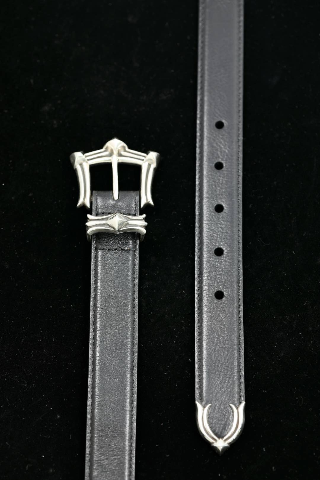 CH｜Crossbone Leather Belt