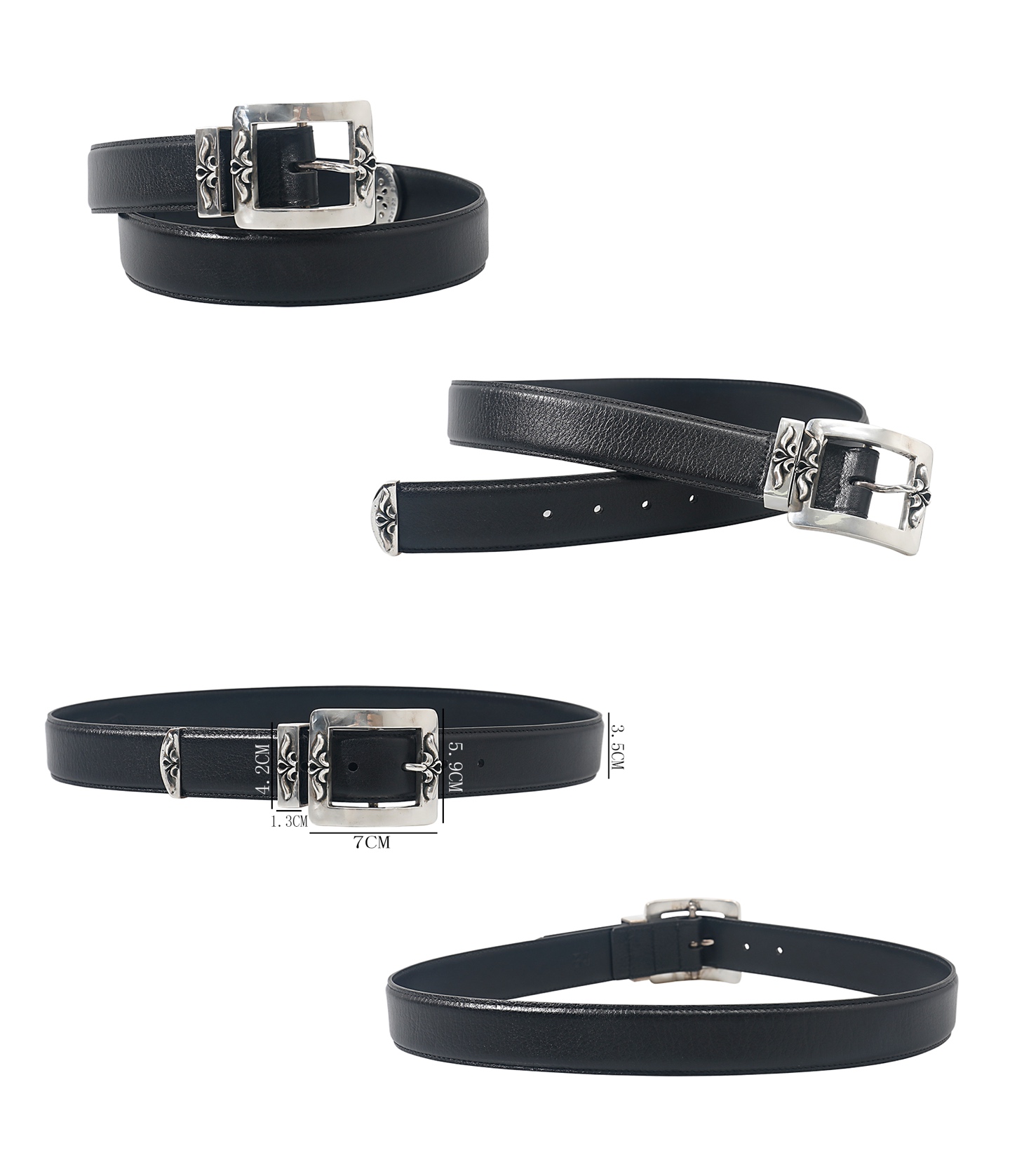 CH｜Square Three-Piece Leather Set