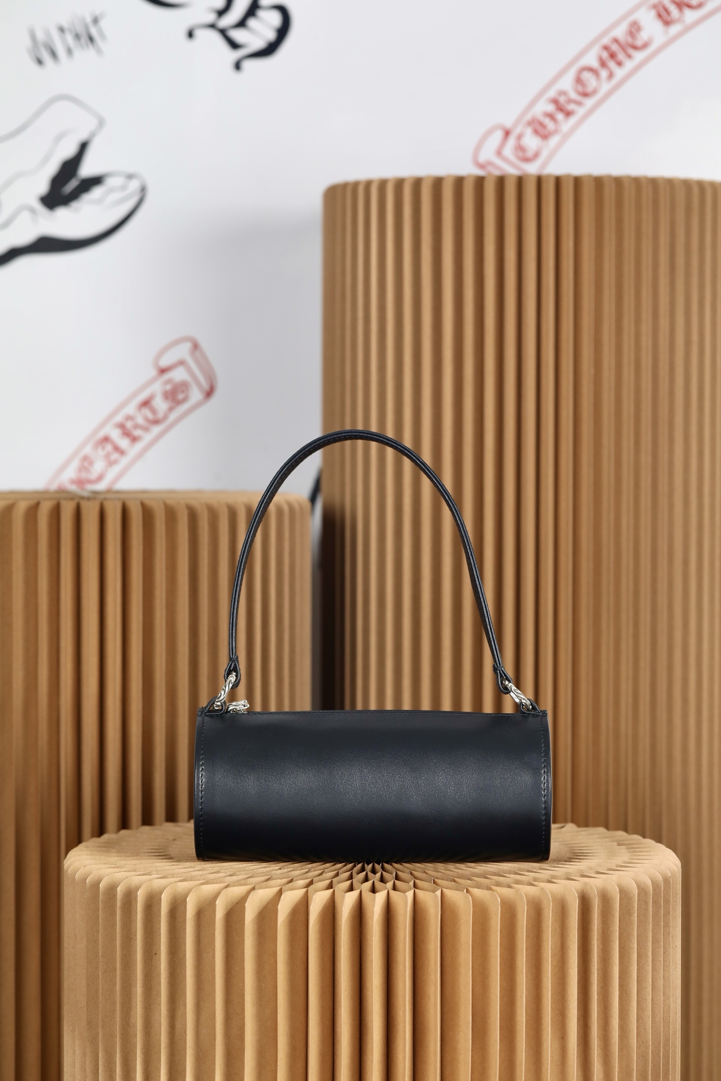 CH Mini Pure Black Cylindrical Bag
