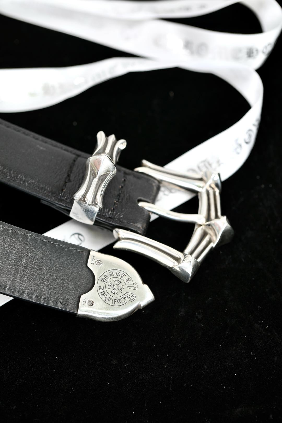 CH｜Crossbone Leather Belt