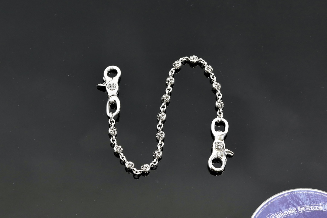 CH｜Cross-shaped beaded double hook clasp, 14 beads