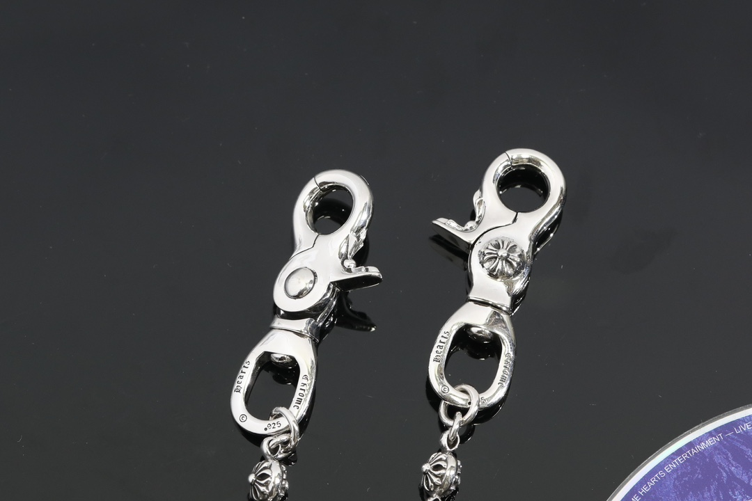 CH｜Cross-shaped beaded double hook clasp, 14 beads