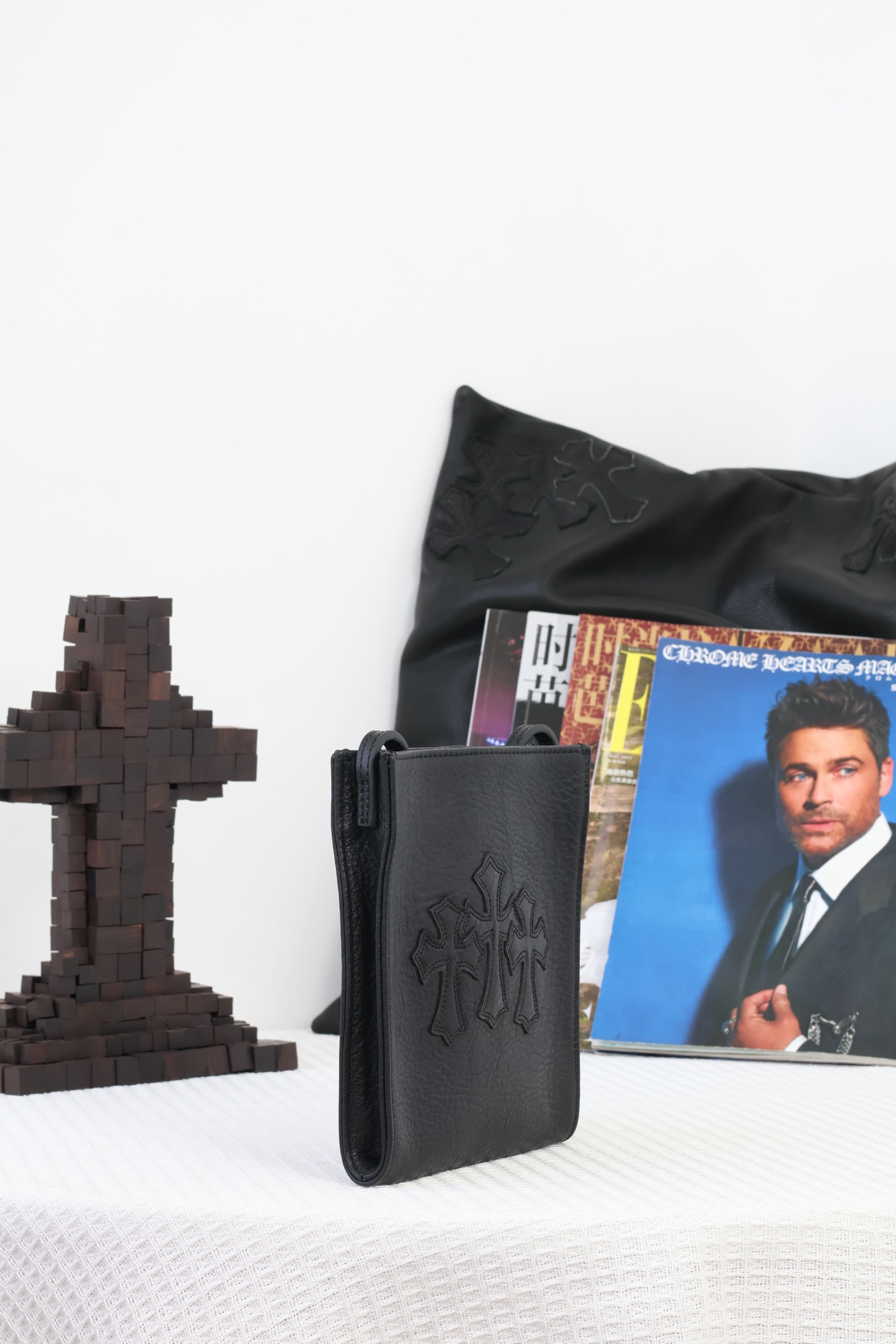 CH · Small Square Crossbody Bag with Thirty Cross Applique