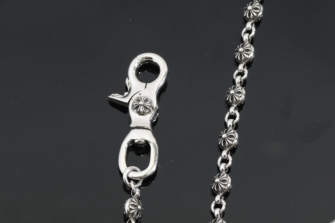 CH｜Cross-shaped beaded clasp + S-shaped clasp, 14 beads