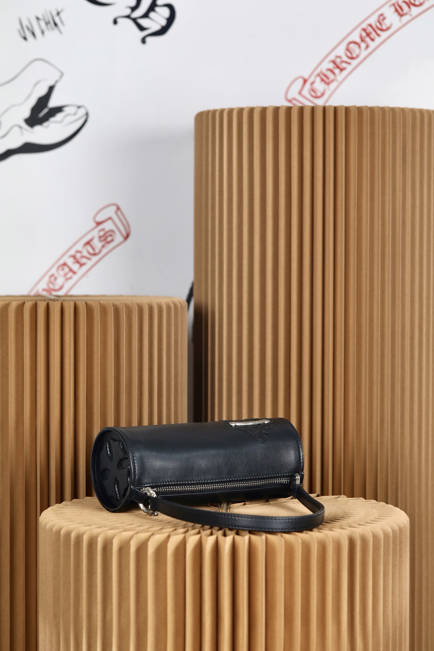 CH Mini Pure Black Cylindrical Bag