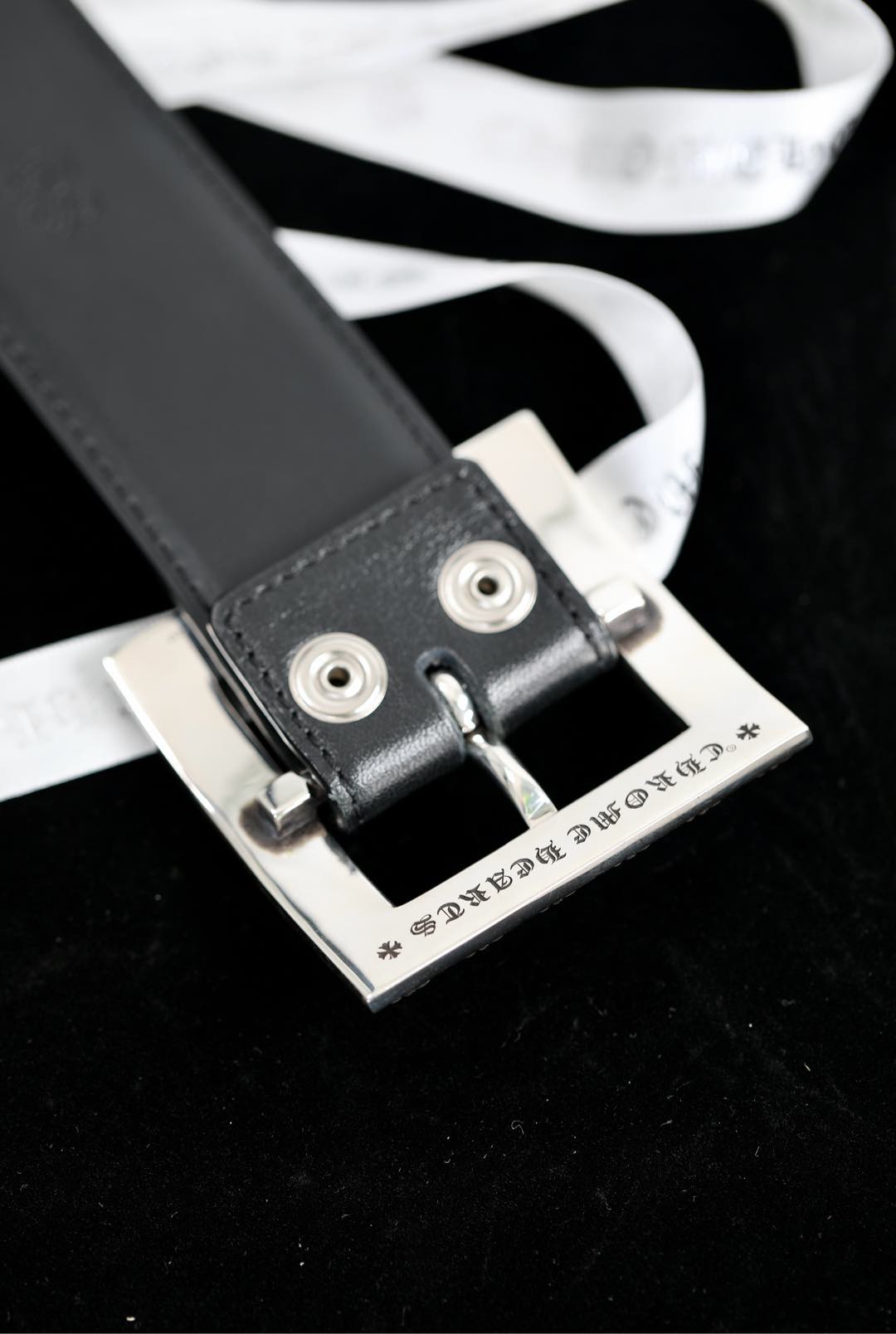 CH｜Square Buckle Leather Belt