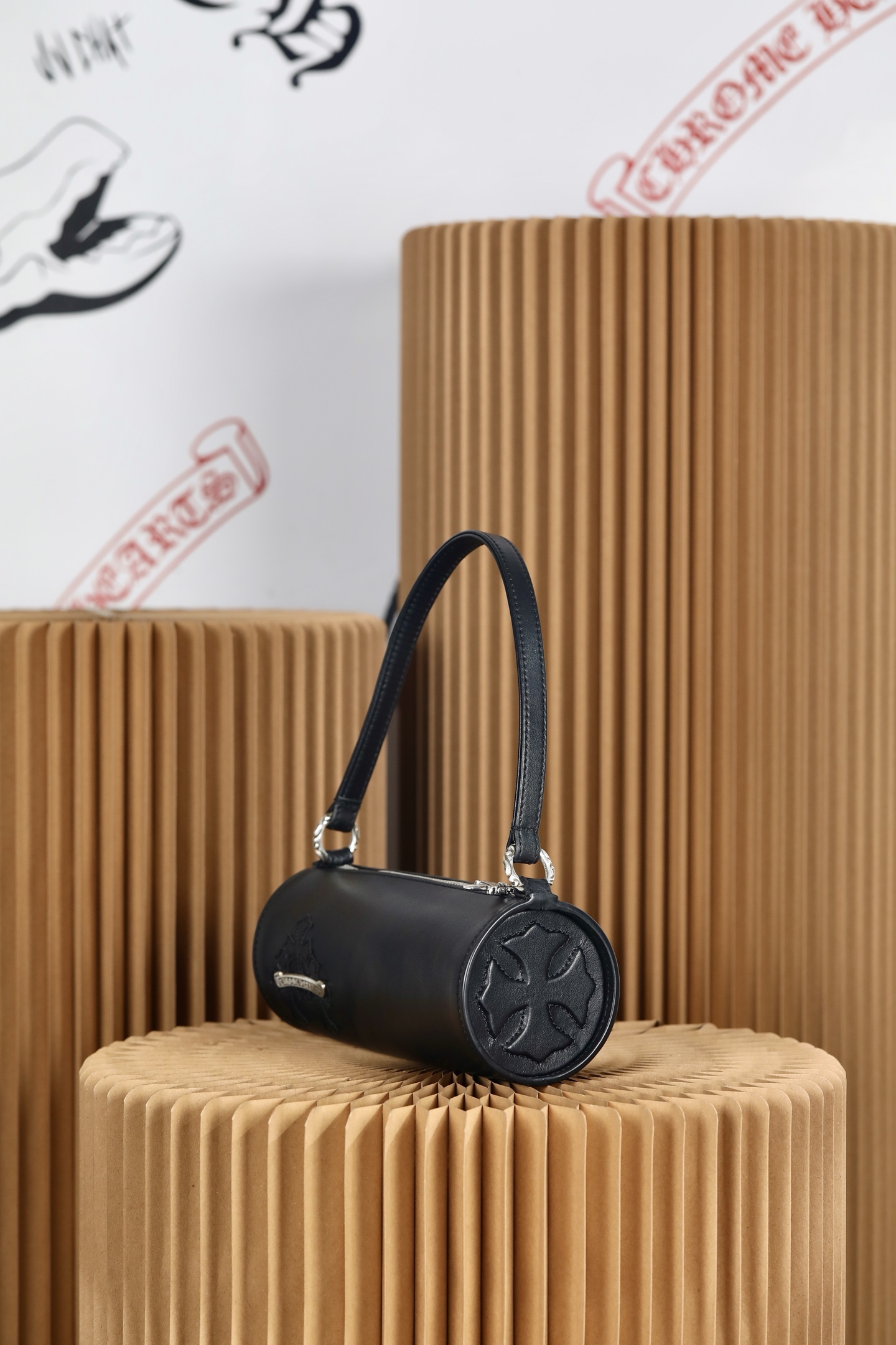 CH Mini Pure Black Cylindrical Bag