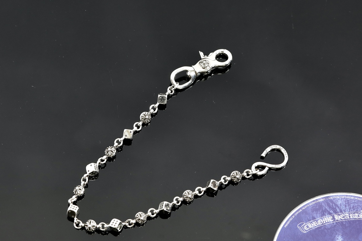 CH｜Dice + Cross Bead Chain Hook + S Clasp
