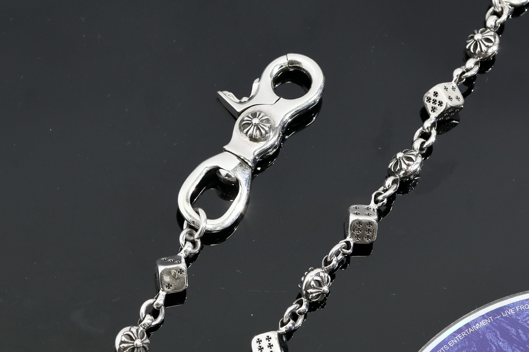 CH｜Dice + Cross Bead Chain Hook + S Clasp