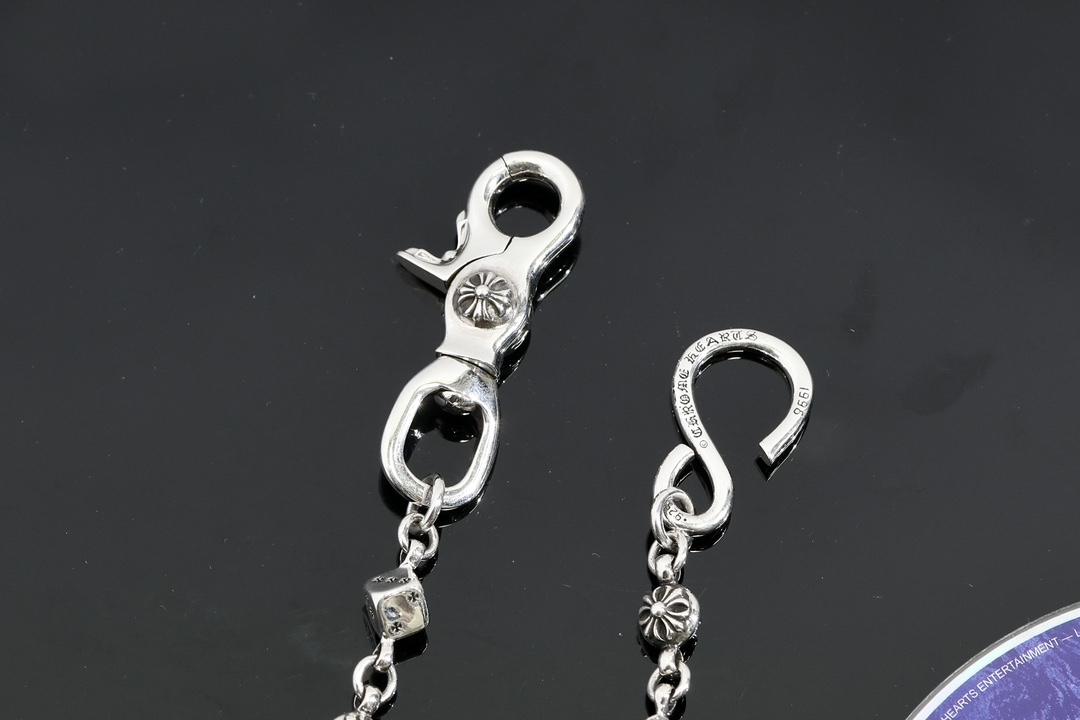 CH｜Dice + Cross Bead Chain Hook + S Clasp