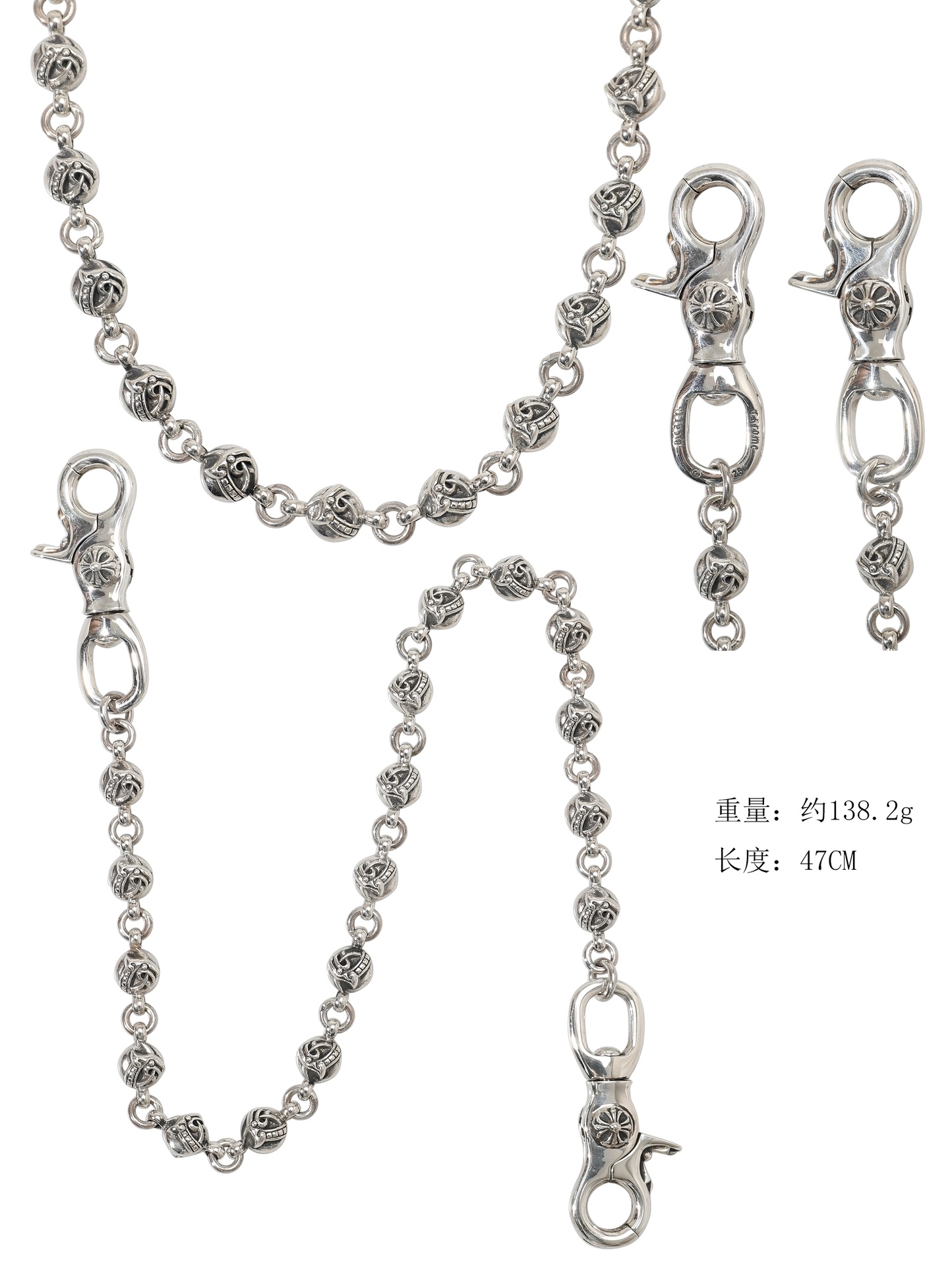 CH｜Double Hook Clasp Dragon Head Beads, 17 Beads~