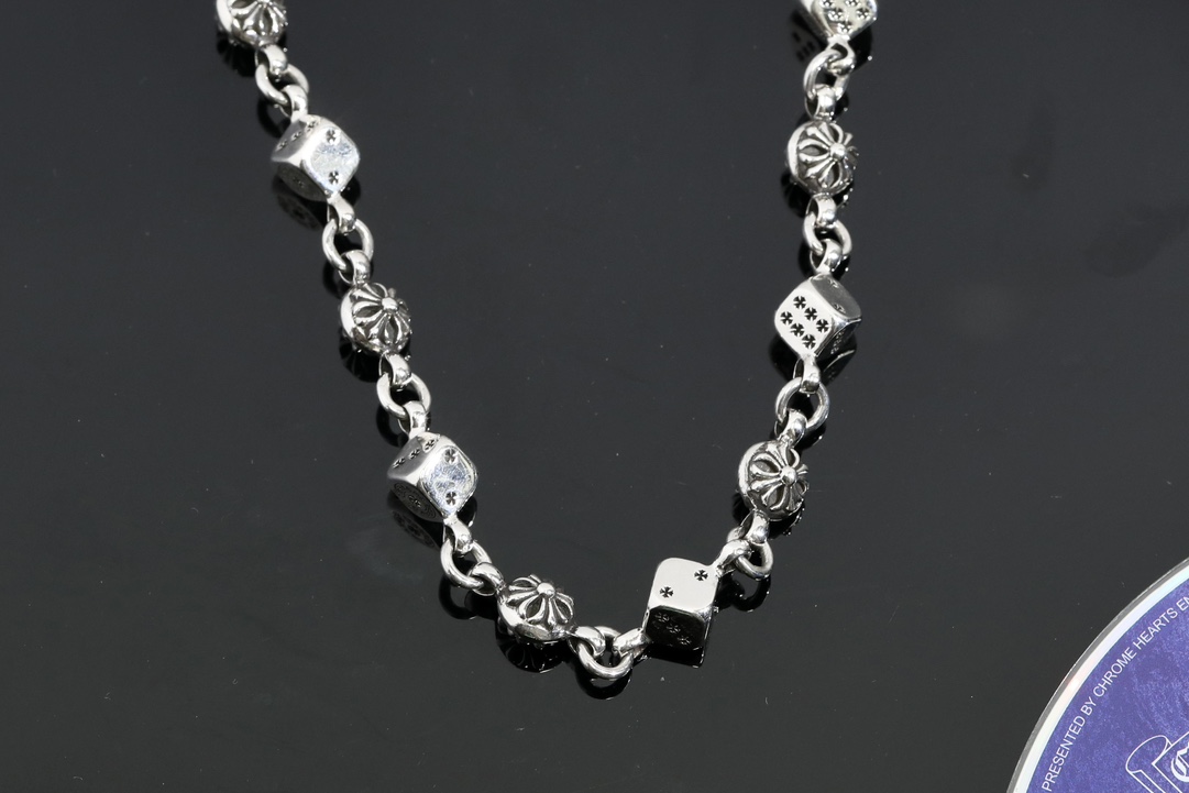 CH｜Dice + Cross Bead Chain Hook + S Clasp