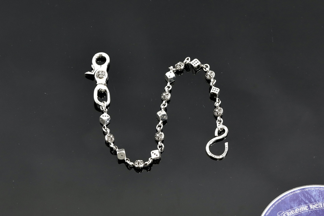 CH｜Dice + Cross Bead Chain Hook + S Clasp