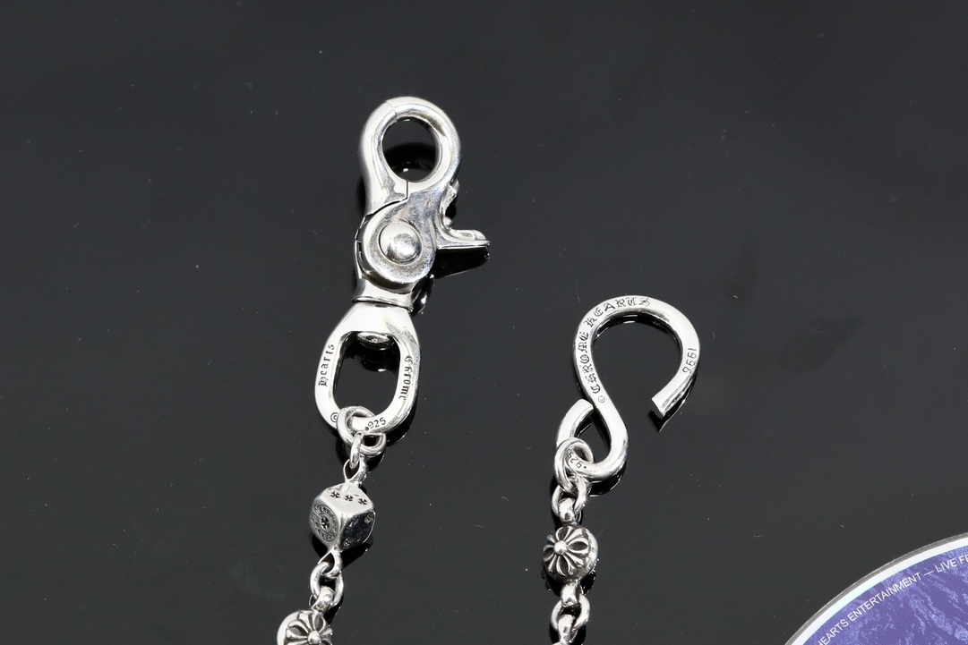 CH｜Dice + Cross Bead Chain Hook + S Clasp