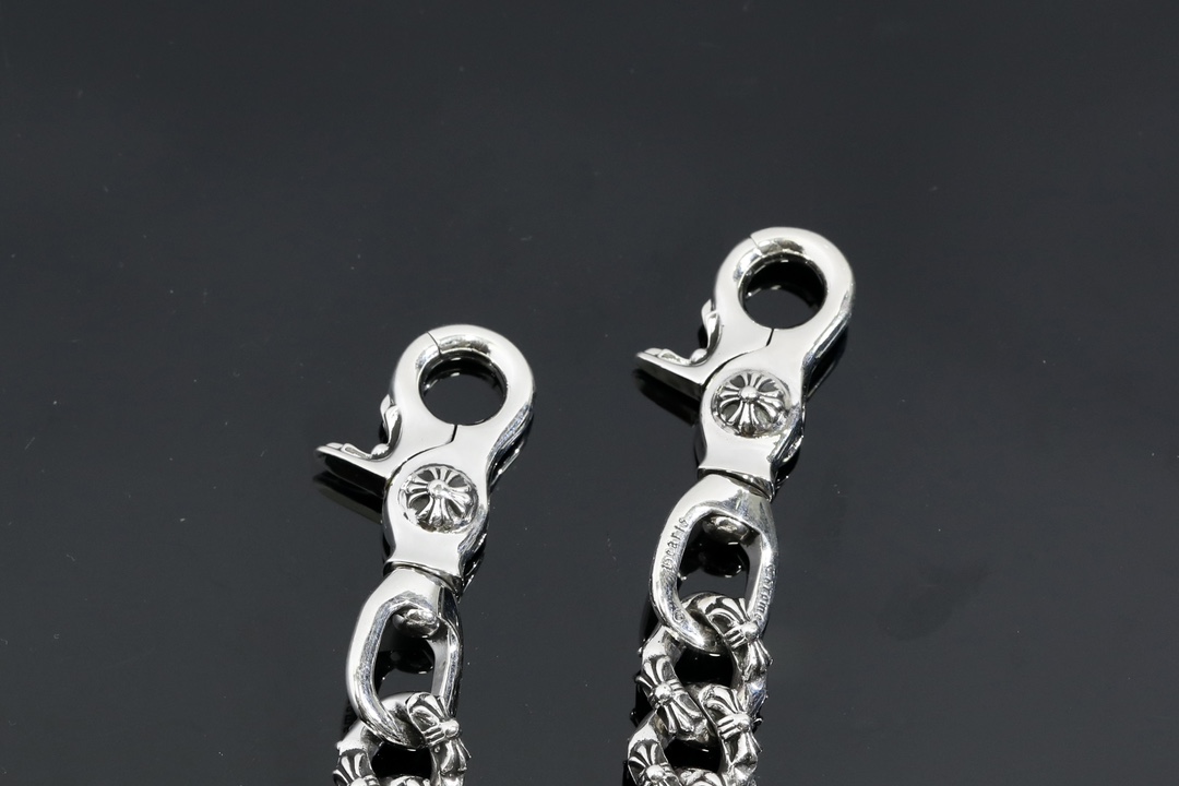 CH｜Double Hook Cable Knit Material: 925 Sterling Silver, Handmade