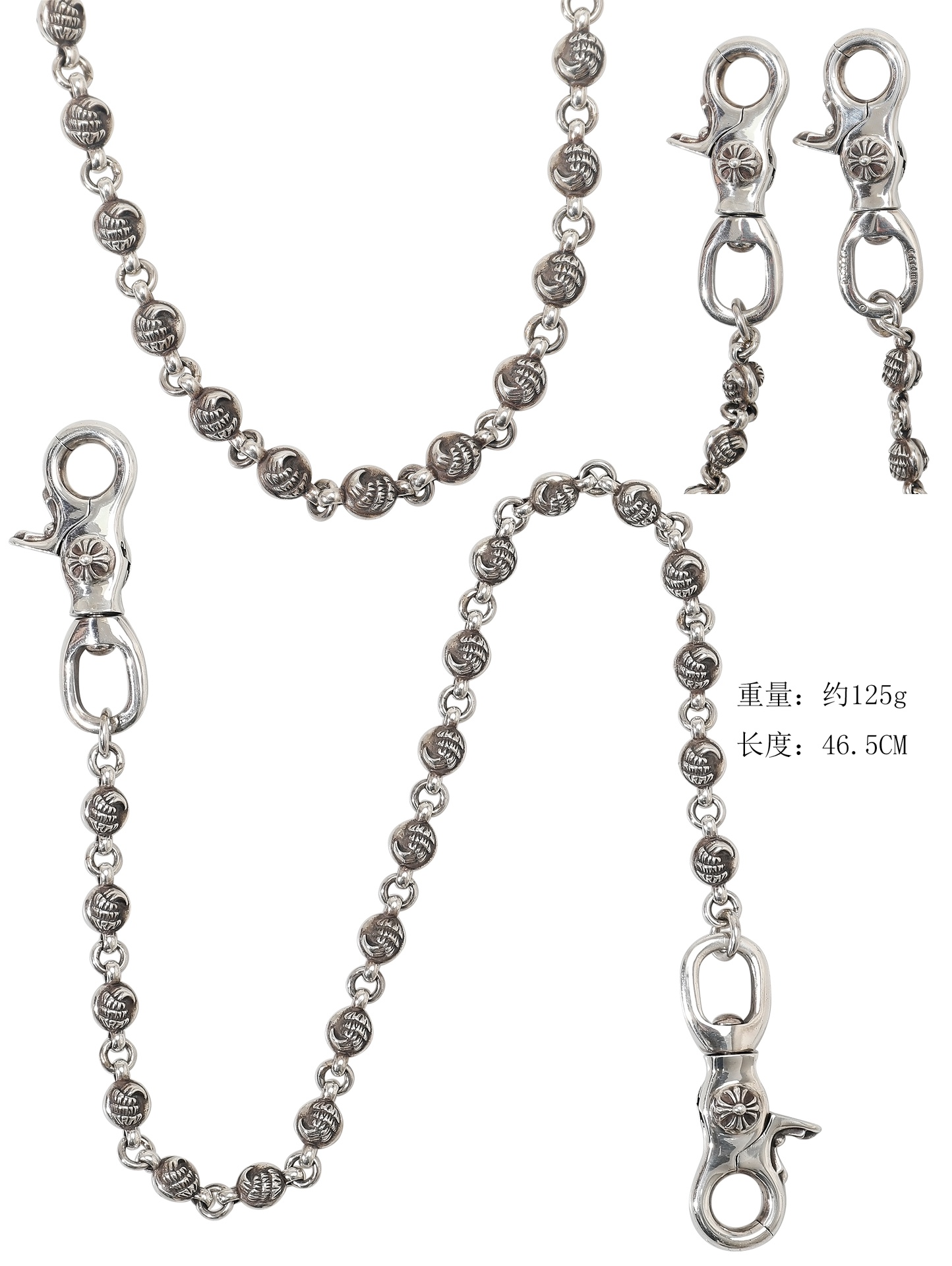 CH｜Double Hook Clasp Eagle Claw Beads, 19 Beads