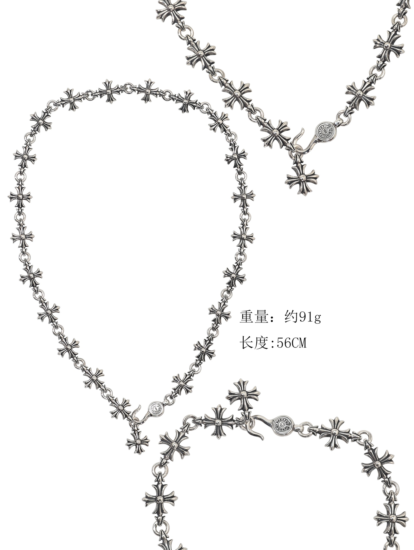 CH｜CHENSE  ▫️ Cross Flower Necklace (Total Length 56cm)