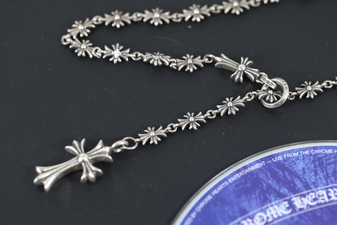 CH One-sided diamond angel necklace (total length 70cm)