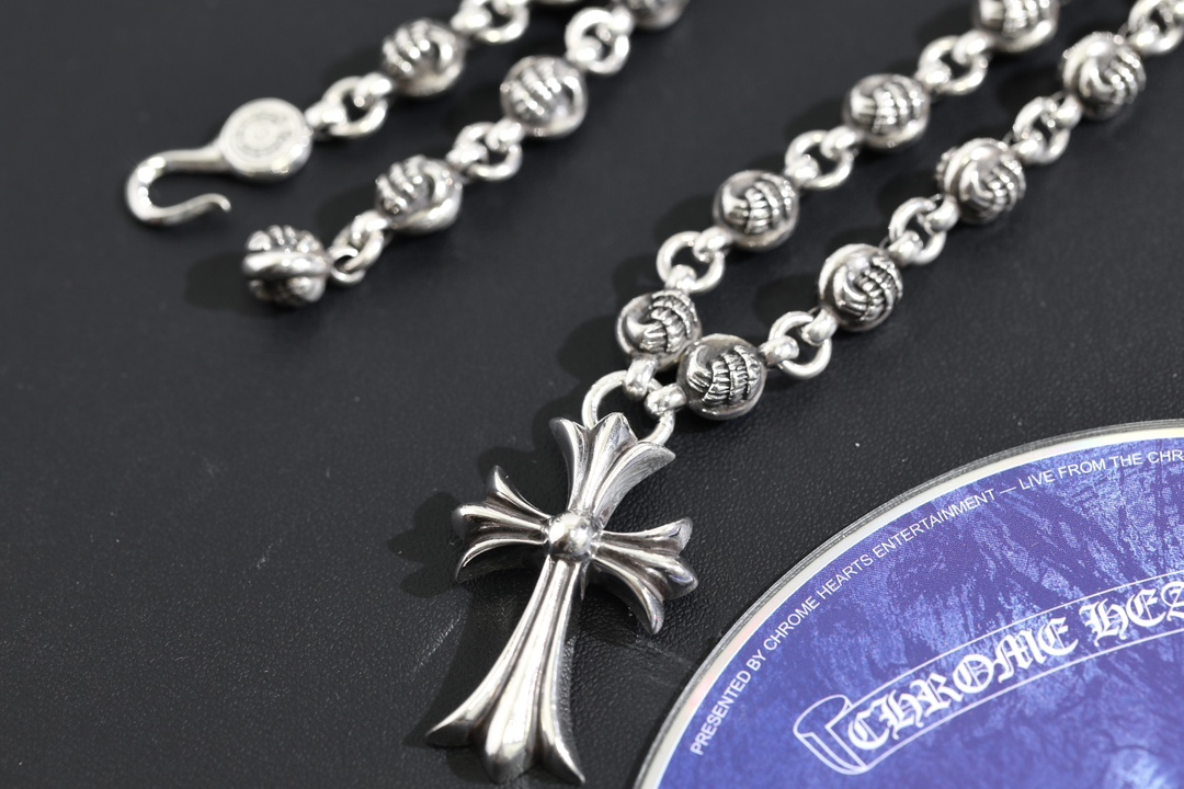 CH Cross-Fixed Eagle Claw Bead Necklace (56cm)