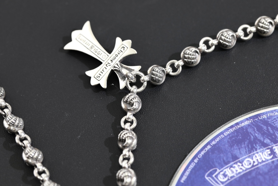 CH Cross-Fixed Eagle Claw Bead Necklace (56cm)