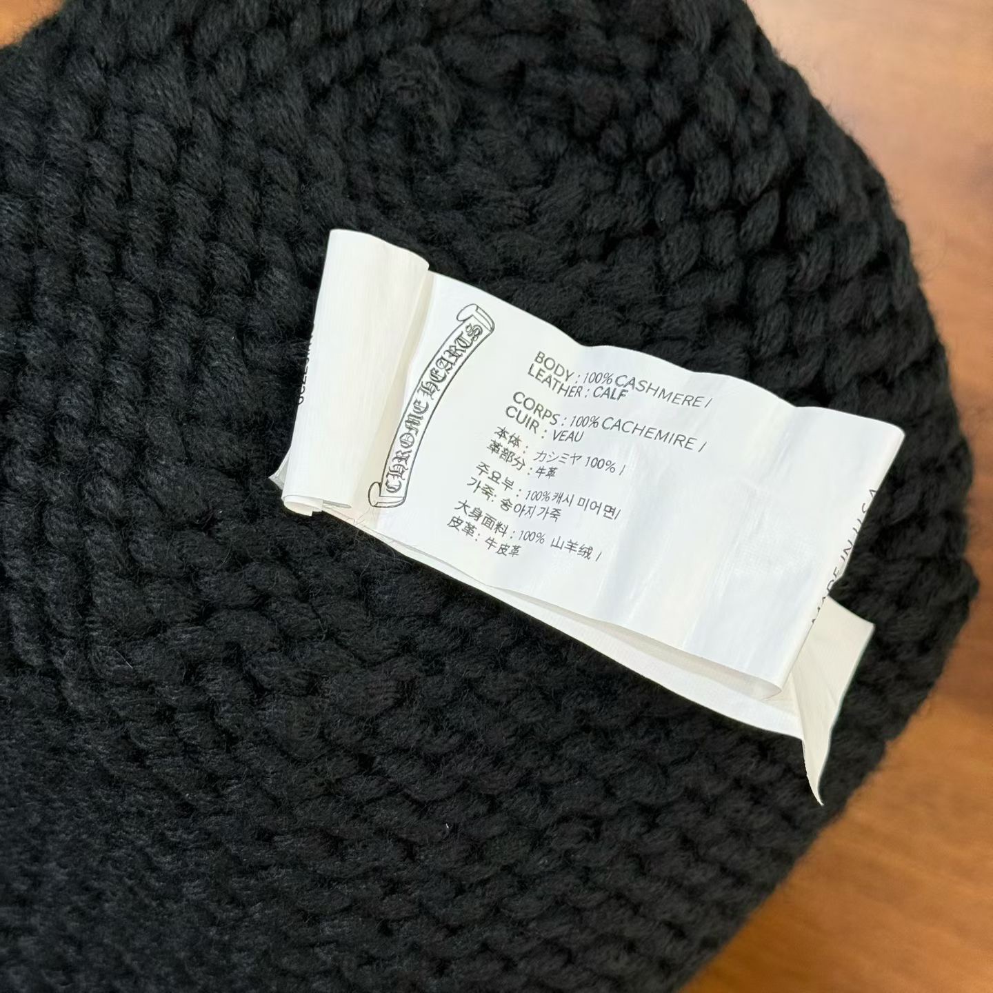 CH Children's Pure Silver Cashmere Sheepskin Knitted Cold Hat