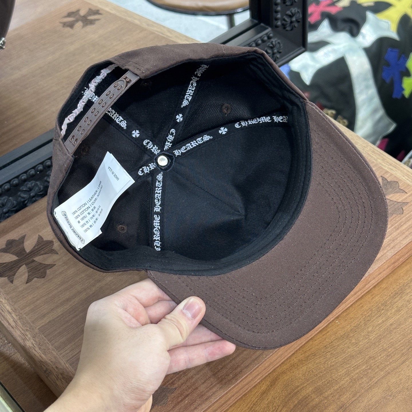 CH Crocin Brown-Pink Embroidered Logo Sanskrit Baseball Cap