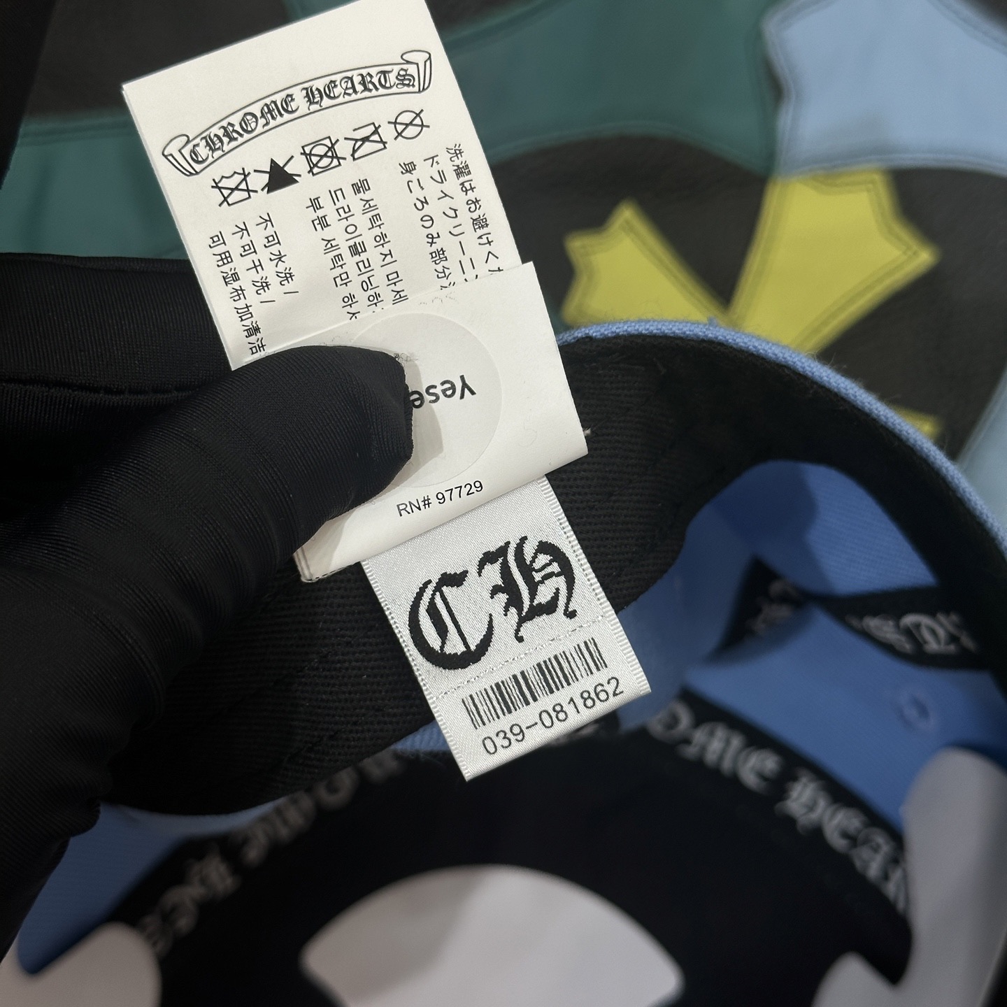 CH Blue and White Embroidered Heart Baseball Cap